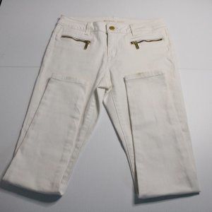 Michael Kors Womens Size 4 White Izzy Skinny Jeans